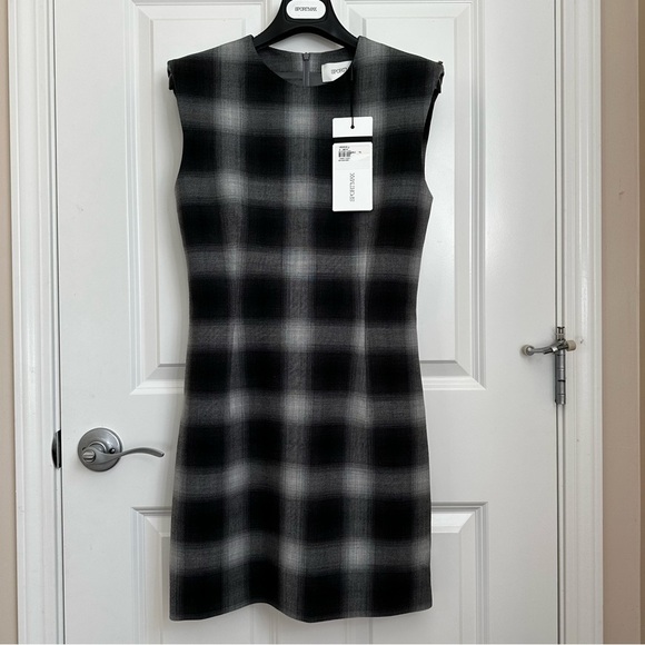 SPORTMAX MaxMara Checked Sleeveless Crewneck Mini Dress. Sz: M US4/6 165/88A NWT - Picture 9 of 16